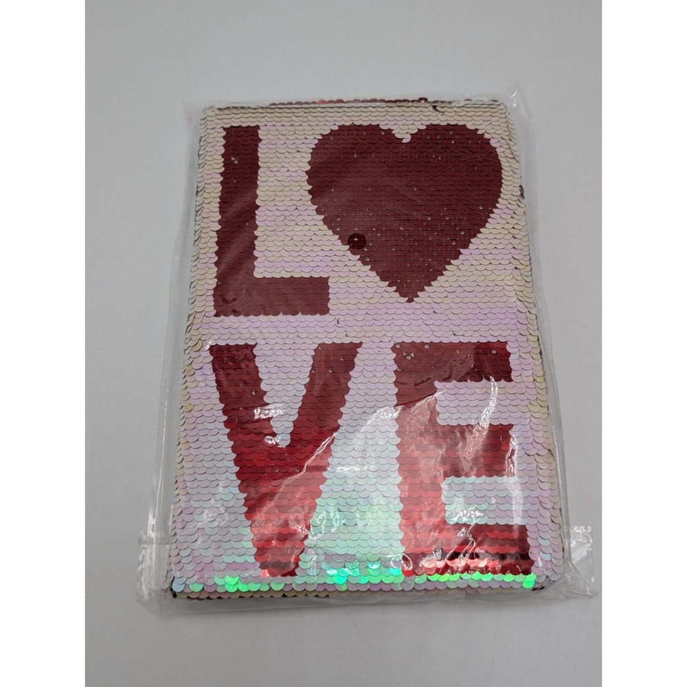 Brand New Love Heart Sequin Notebook Daily Notepad Diary Forever 21 Valentine